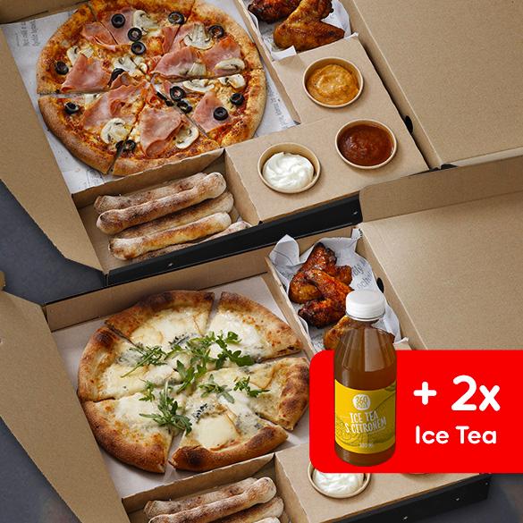 Double pizza box