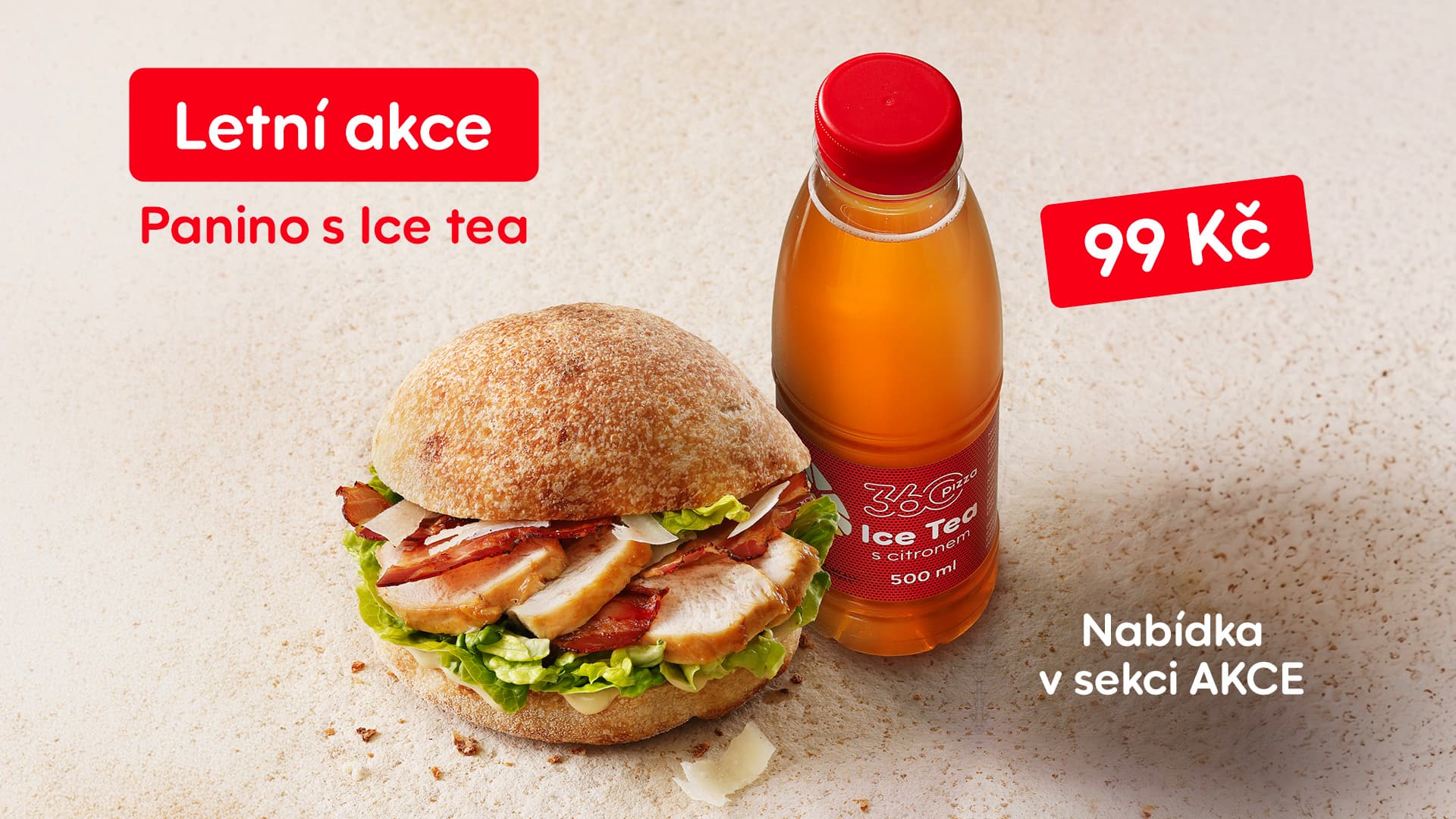 Letní akce Panino s Ice Tea za 99Kč