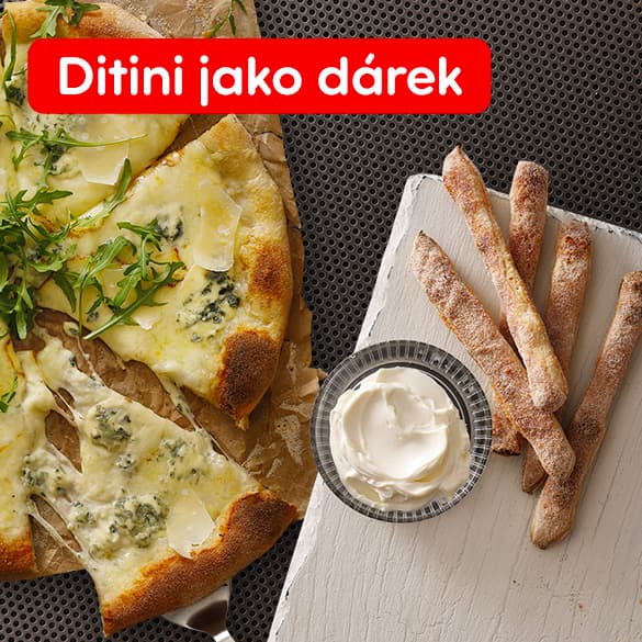 Quattro formaggi + Ditini