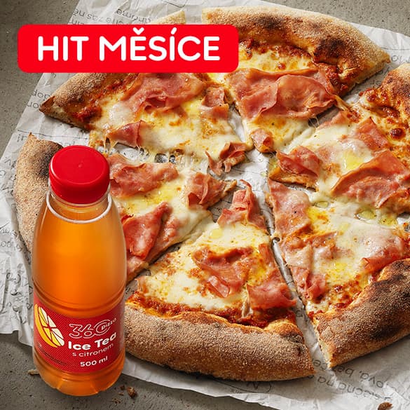 Pizza Cotto + Ice tea