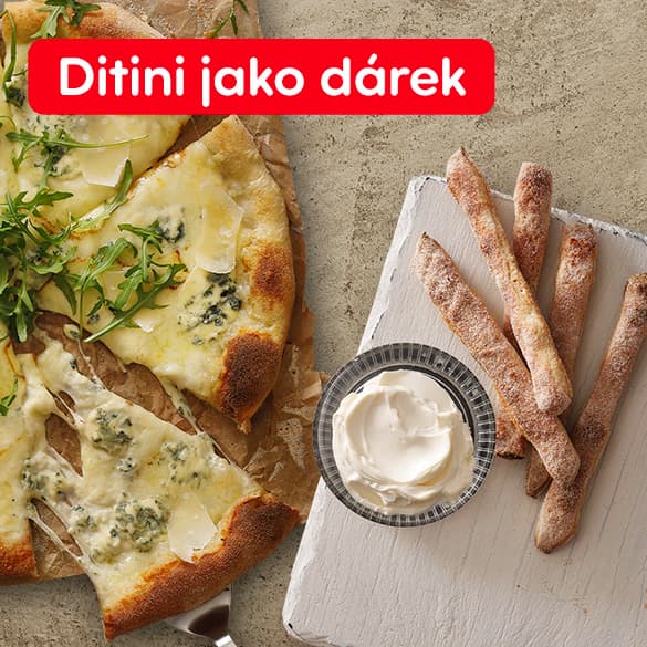 Quattro formaggi + Ditini